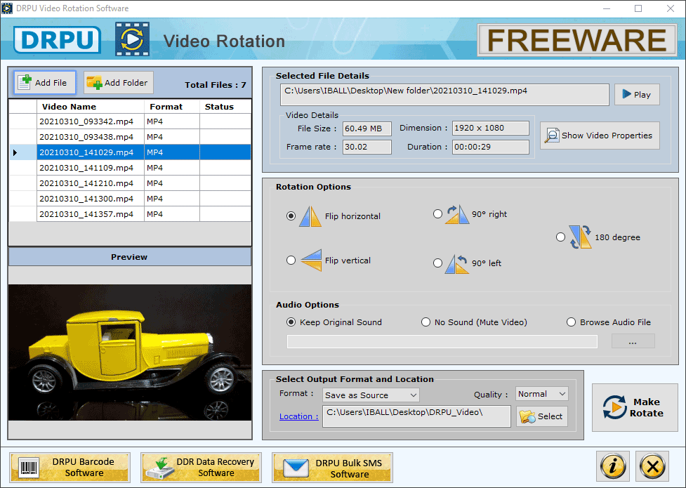 Video Rotator Add File 1