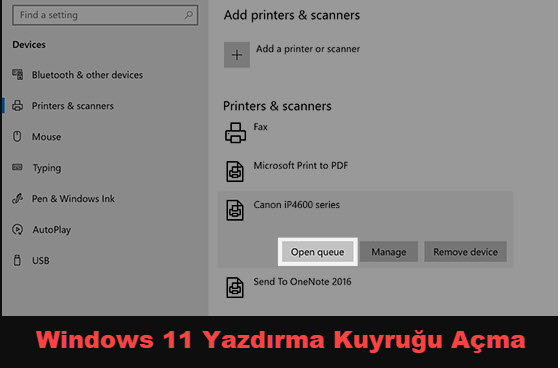 Windows 11 Yazdirma Kuyrugu Acma 1