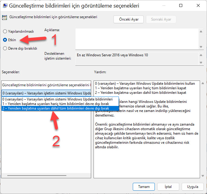 Windows 11De Guncelleme Bildirimleri Icin Goruntuleme Secenekleri Nasil Gosterilir Veya Gizlenir 19