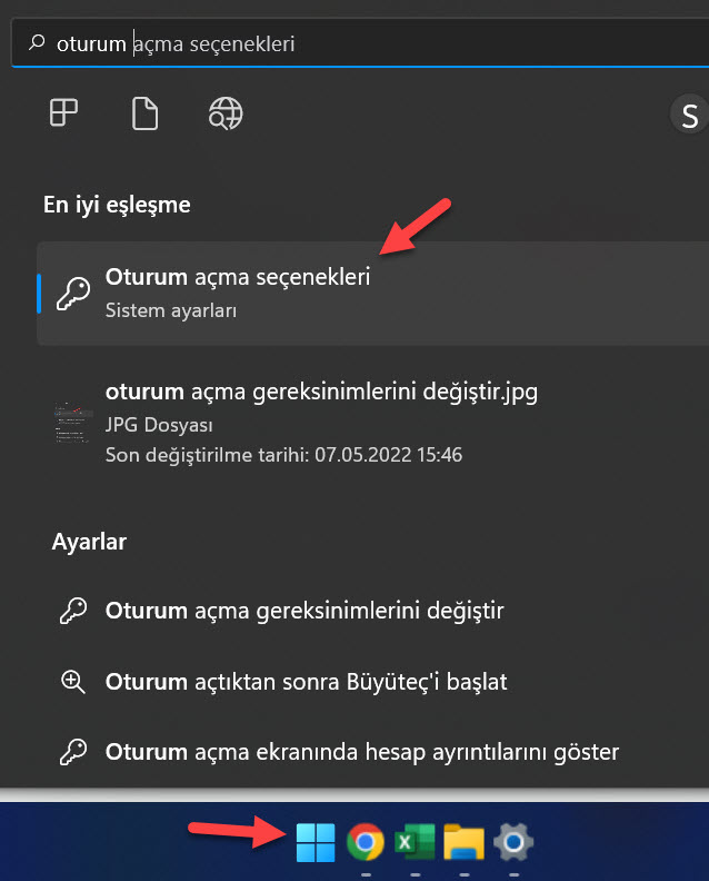 Oturum Acma Secenekleri Windows11 11