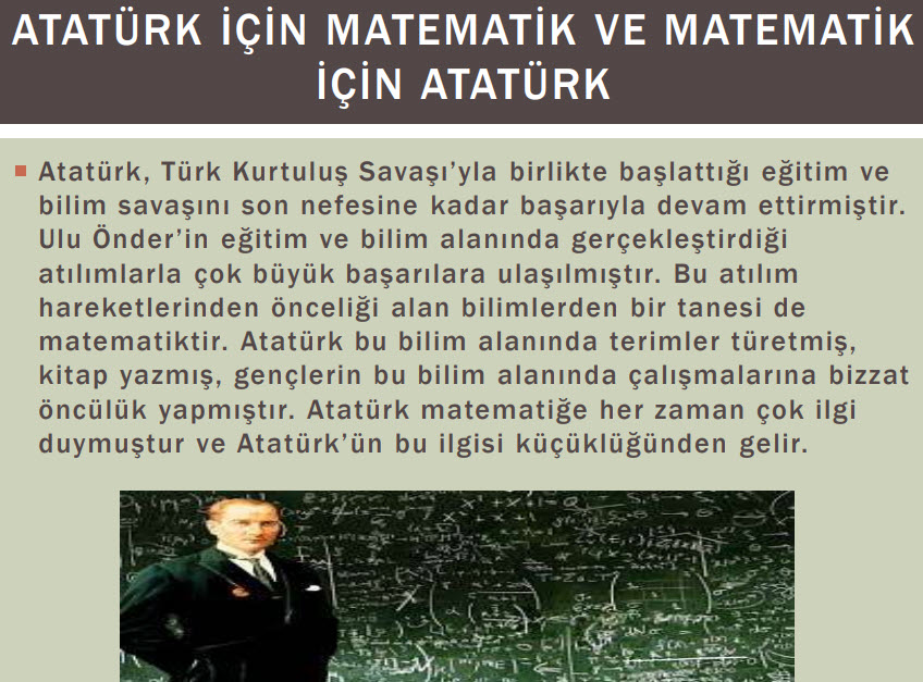 Atatürk’ün Matematiğe Katkıları Proje Ödevi
