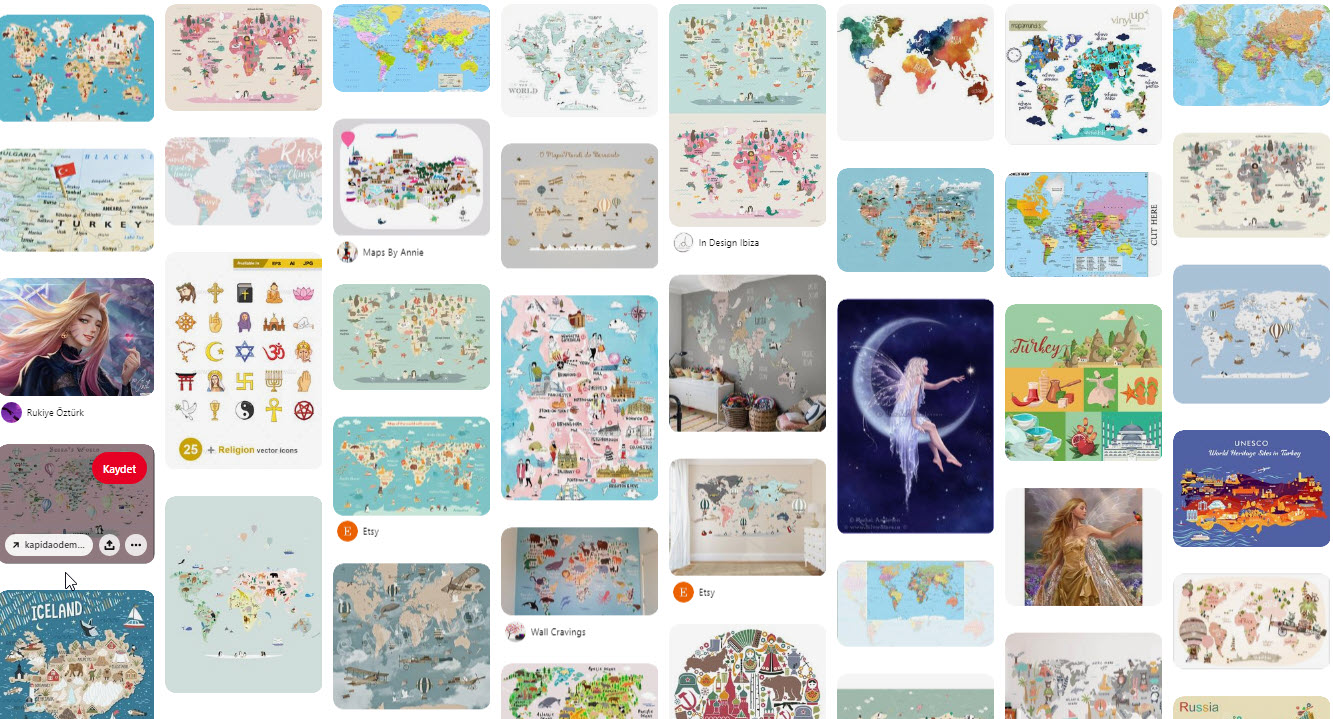 Dünya Haritası Duvar Kağıdı Koleksiyonu