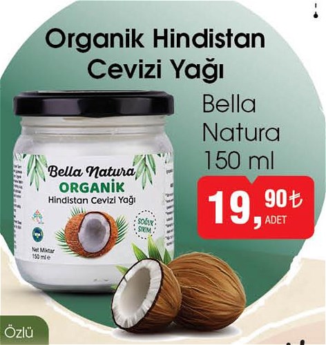 Bella Natura 150 ml Organik Hindistan Cevizi Yağı | İndirimde Market