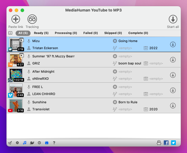 Ücretsiz YouTube MP3 Dönüştürücü - YouTube ve Vimeo'dan Mac yada PC'nize kolayca MP3 kaydetmenin yolu