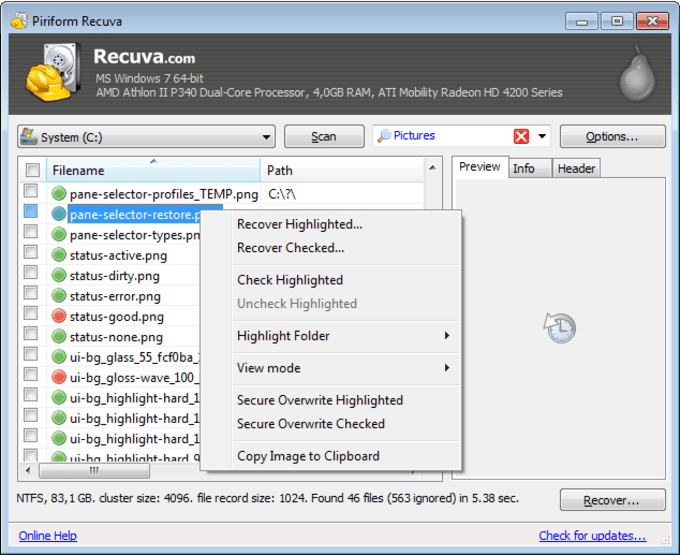 Download Recuva 1.53.2083 for Windows - Filehippo.com