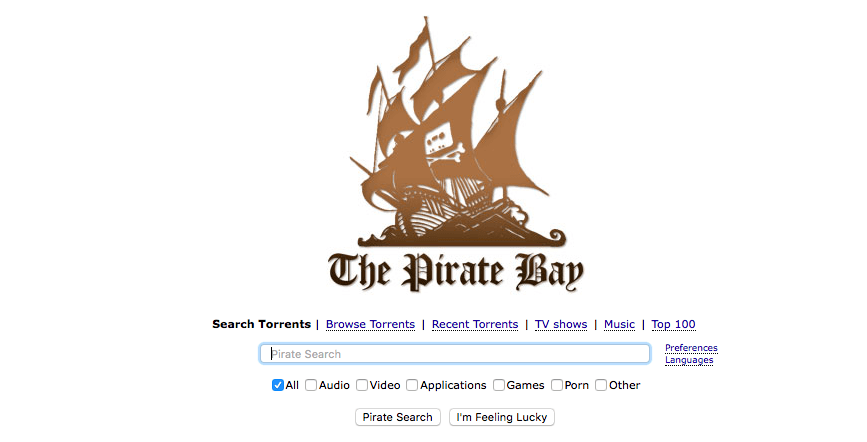 The Pirate Bay - one of the best torrent sites