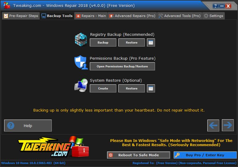 Tweaking.com - Windows Repair v4.0.0 screenshot 3 / 3