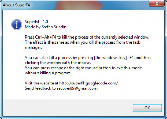 Download SuperF4 for Windows 10, 7, 8/8.1 (64 bit/32 bit)