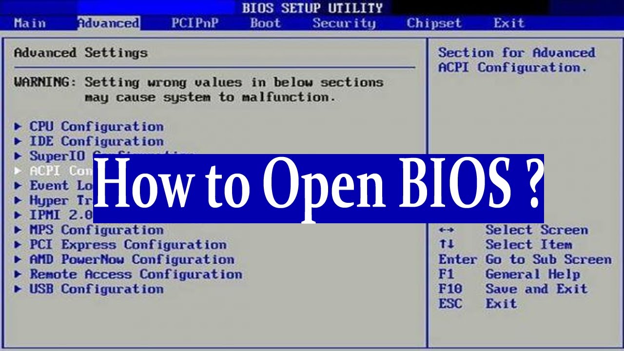 How to Enter BIOS Configuration on Windows 10 - YouTube