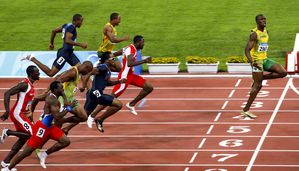 Usain Bolt Lightning - Photographic print for sale