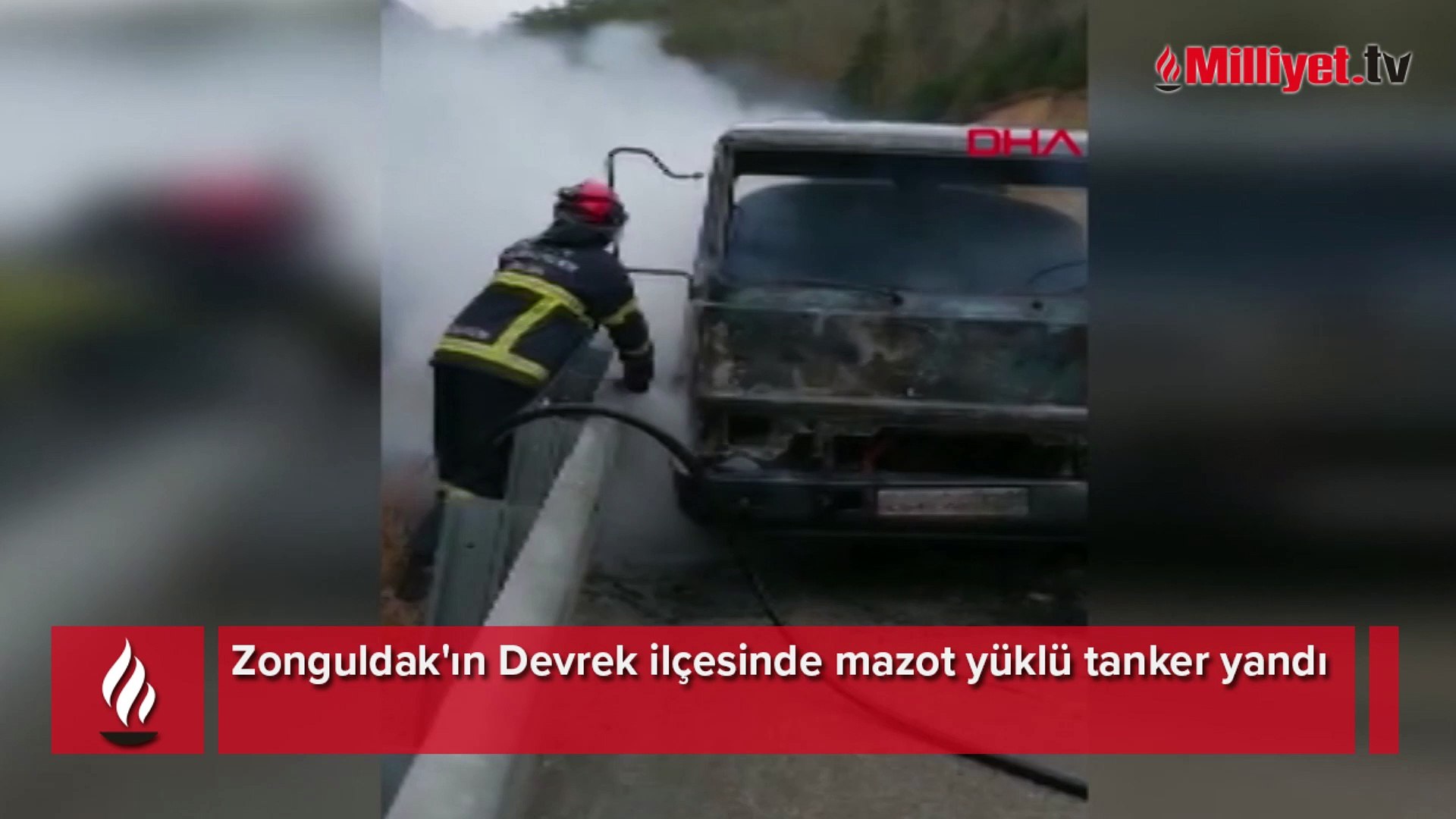 Zonguldak'ta mazot yüklü tanker alev alev yandı - Dailymotion Video