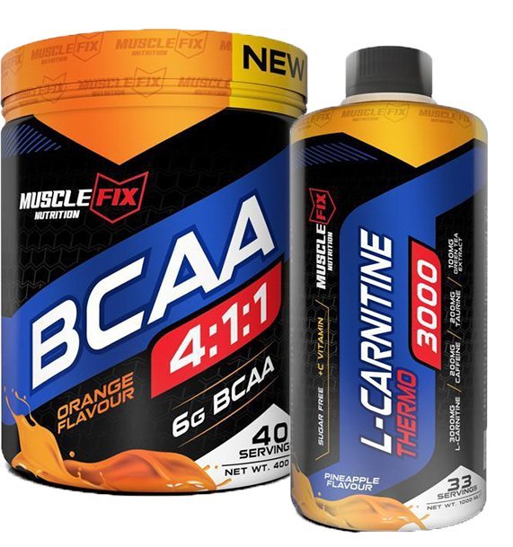 MuscleFix Bcaa 400gr Portakal + MuscleFix L Carnitine 1000ml | Musclefix  Nutrition