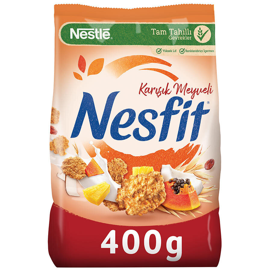 Nestle Nesfit Karışık Meyveli Tam Tahıl ve Pirinç Gevreği 400 gr | Avansas