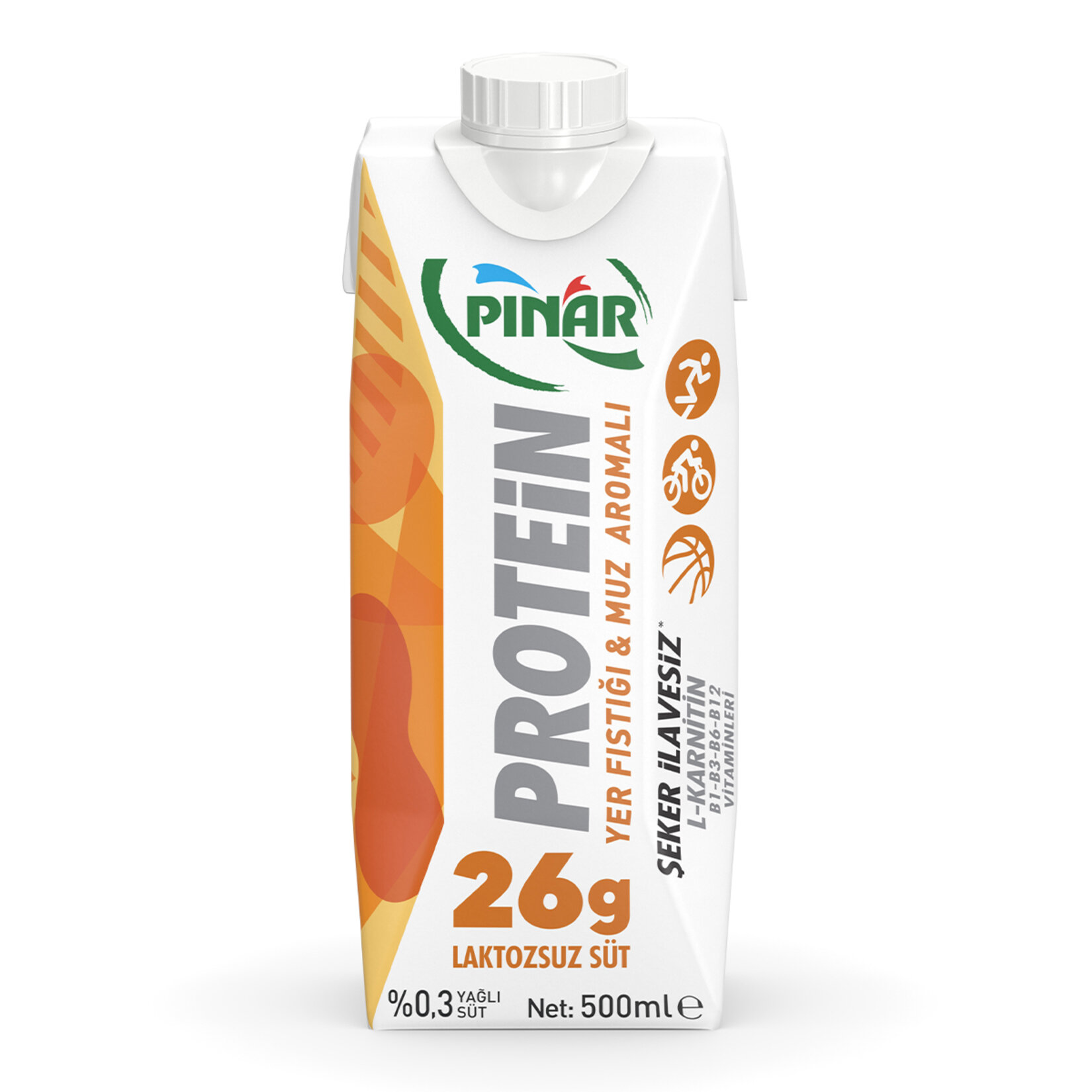Pınar Protein Yer Fıstığı & Muz Aromalı Süt 500 ml - Migros