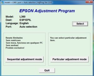Epson adjustment program