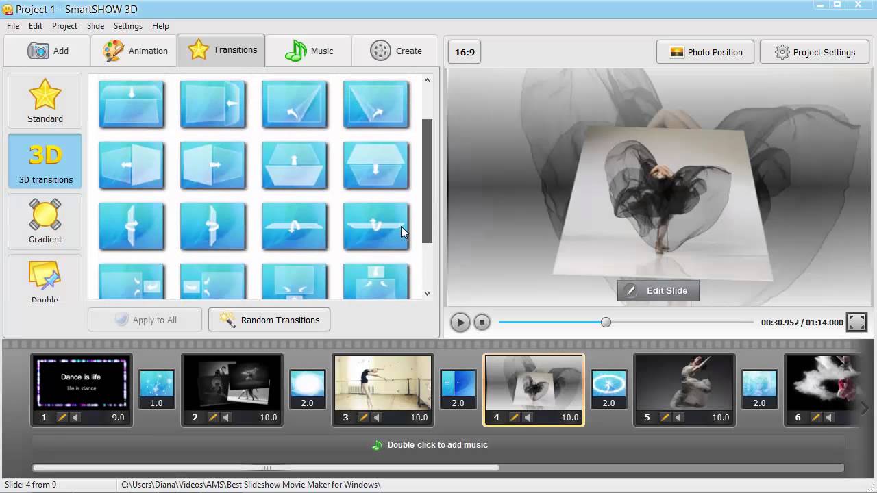 Best Slideshow Movie Maker for Windows: Create Brilliant Music Slideshows  with 3D Animation! - YouTube