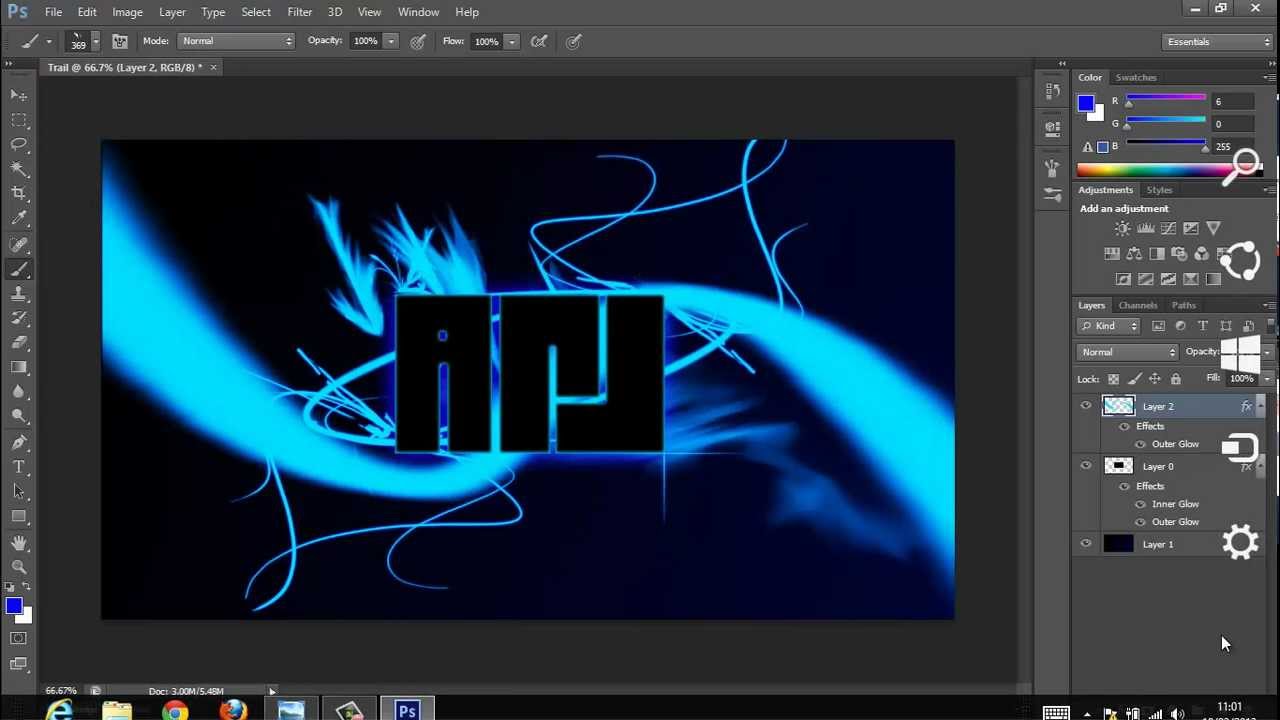 How to create a cool wallpaper in Photoshop CS6 - YouTube