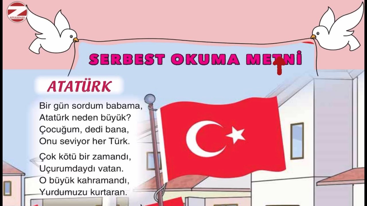 Atatürk ile ilgili şiirler Kısa 1.Sınıflar için sesli video - YouTube